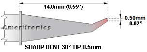 Sharp Bent Soldering Tips