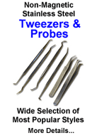 Tweezers, Probes, SMD, Stainless Steel