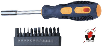 Screw Driver, Set, Magnetic, Bits, Comfortable, Grip, Phillips, Slotted, Tri-Wing, Torx, Square