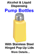 Pump Bottles, Alcohol, Solvents